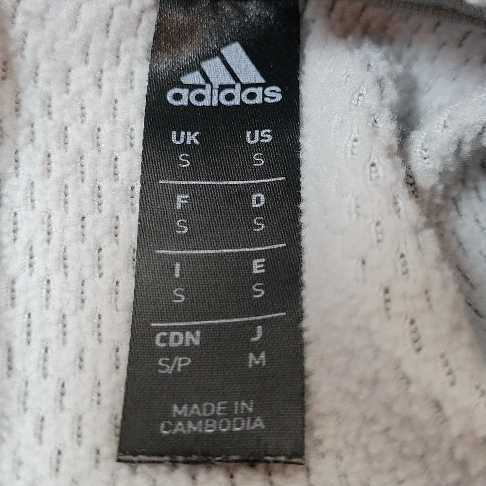 Adidas Hoodie‎ Mens Small Gray Excellent Athletic Graphic Pullover Sweatshirt